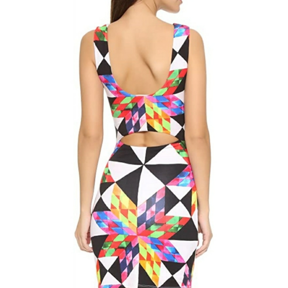 Mara hoffman fractals cut out back mini dress - Picture 4 of 5